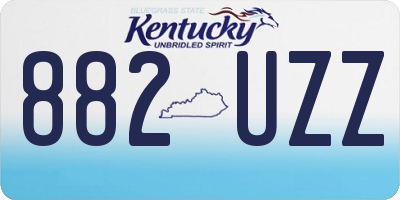 KY license plate 882UZZ