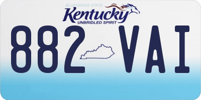 KY license plate 882VAI