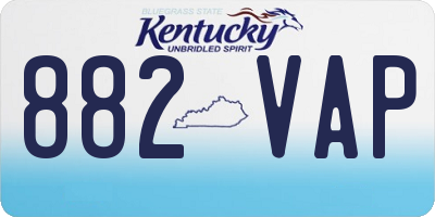 KY license plate 882VAP