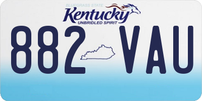 KY license plate 882VAU