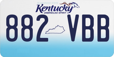 KY license plate 882VBB