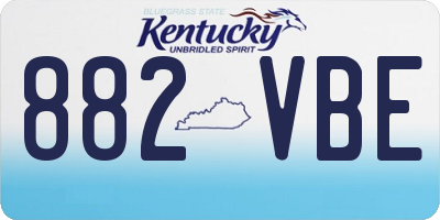 KY license plate 882VBE