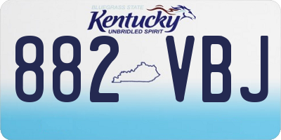 KY license plate 882VBJ