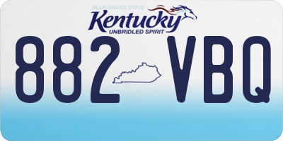 KY license plate 882VBQ