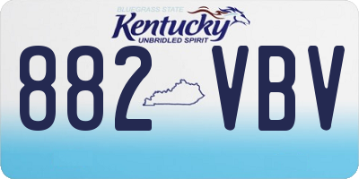 KY license plate 882VBV