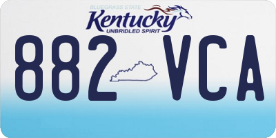 KY license plate 882VCA