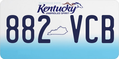 KY license plate 882VCB