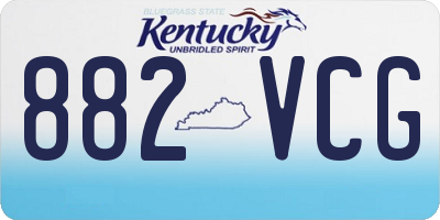 KY license plate 882VCG
