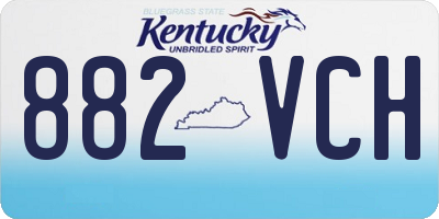 KY license plate 882VCH