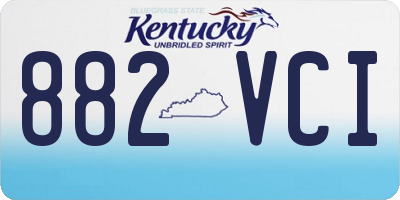KY license plate 882VCI