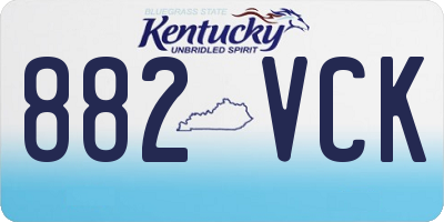 KY license plate 882VCK