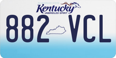 KY license plate 882VCL
