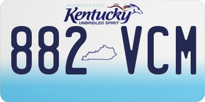 KY license plate 882VCM