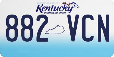 KY license plate 882VCN