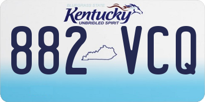 KY license plate 882VCQ