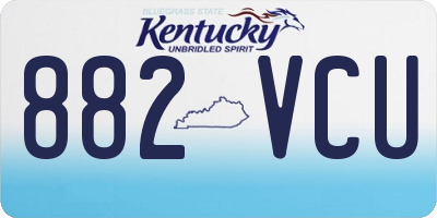 KY license plate 882VCU