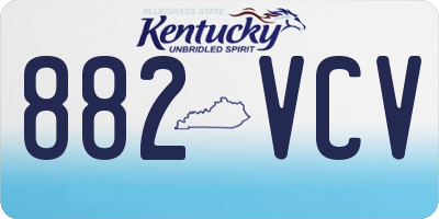 KY license plate 882VCV