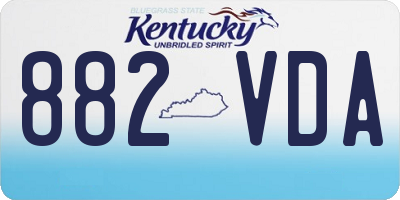 KY license plate 882VDA