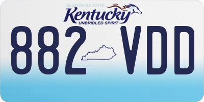 KY license plate 882VDD