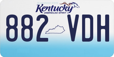 KY license plate 882VDH