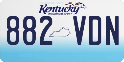 KY license plate 882VDN
