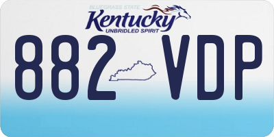 KY license plate 882VDP