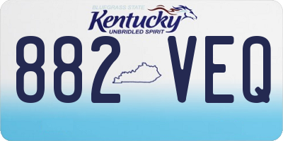 KY license plate 882VEQ