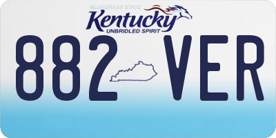 KY license plate 882VER