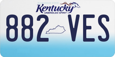 KY license plate 882VES