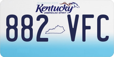 KY license plate 882VFC