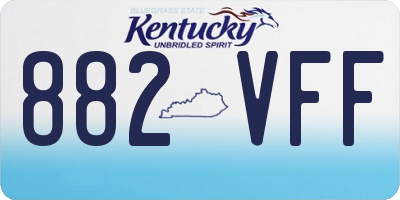 KY license plate 882VFF