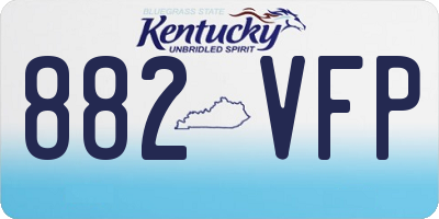 KY license plate 882VFP