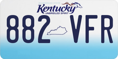 KY license plate 882VFR