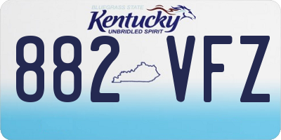 KY license plate 882VFZ
