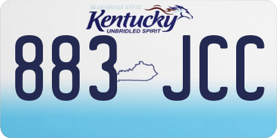 KY license plate 883JCC