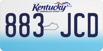 KY license plate 883JCD
