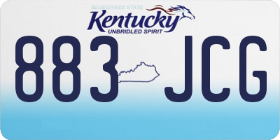 KY license plate 883JCG