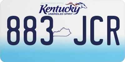 KY license plate 883JCR