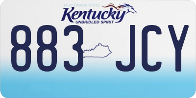 KY license plate 883JCY