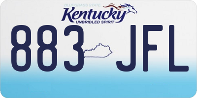 KY license plate 883JFL