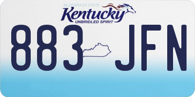 KY license plate 883JFN