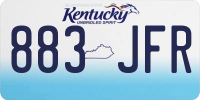 KY license plate 883JFR