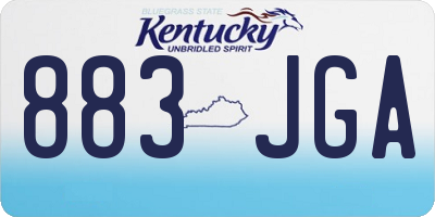 KY license plate 883JGA