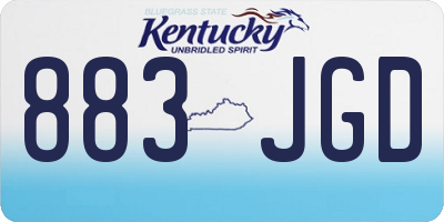KY license plate 883JGD