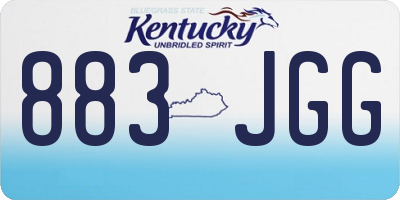 KY license plate 883JGG