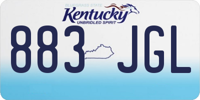 KY license plate 883JGL