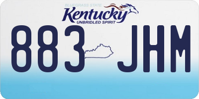 KY license plate 883JHM
