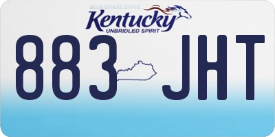KY license plate 883JHT