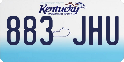 KY license plate 883JHU