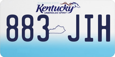 KY license plate 883JIH